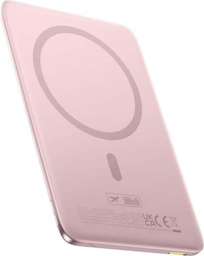 PicoGo AM41 5000mAh 20W Ultra-Slim Power Bank MagSafe Compatible with Simple USB-C 60W 30cm Cable - Pink Nødlader - Rosa - 5000 mAh