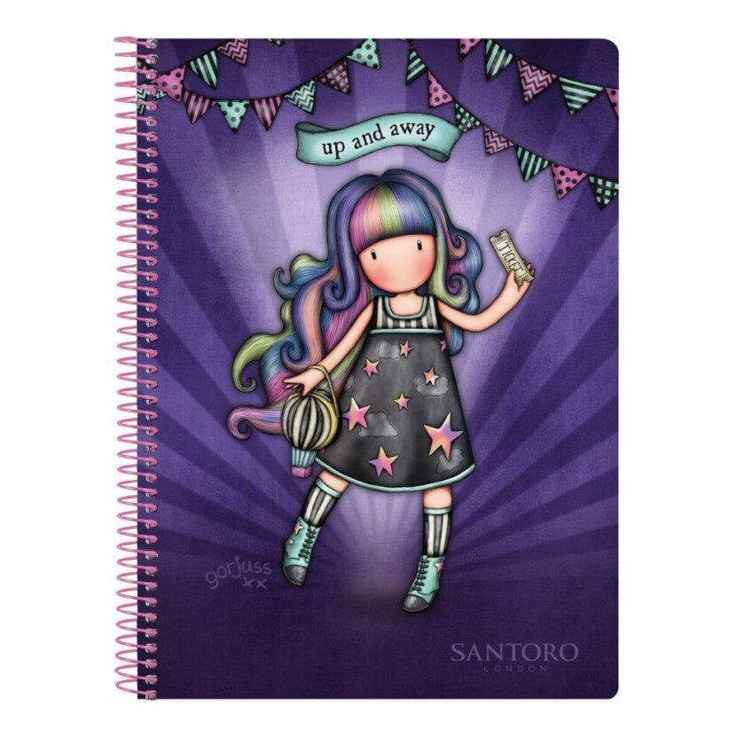 Notatbok Gorjuss Up and away Lilla A5