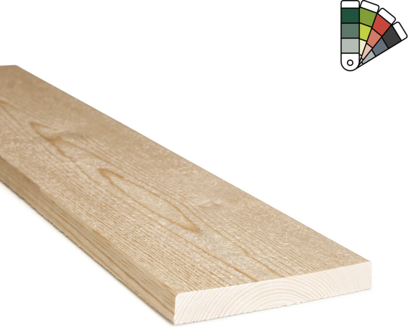 Kledning rektangulær grunnet gran 19x148 mm klasse 1 hvit