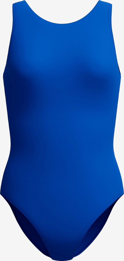 Badedrakt Solid v-neck one piece - Blå