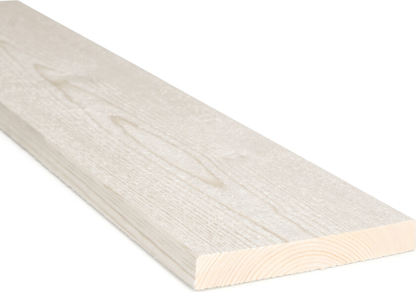 Kledning rektangulær grunnet gran 19x148 mm klasse 1 hvit