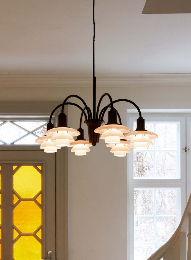 Bilde av PH 1/1 Centenary lysekrone. 6-lys dusty terracotta/brunert