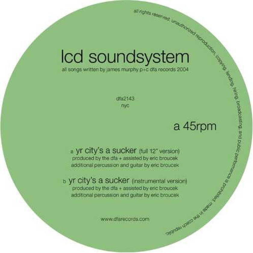 LCD Soundsystem Yr City's A Sucker LP/Vinyl