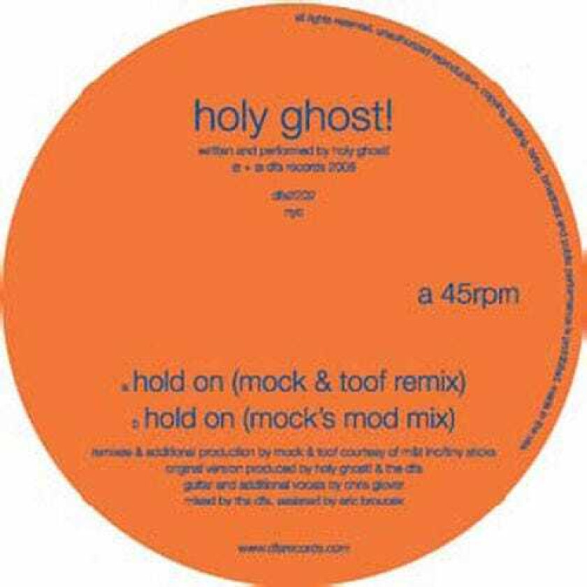 Holy Ghost! Hold On: Remix LP/Vinyl