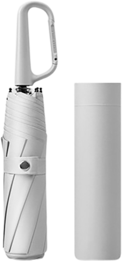 Bilde av Automatisk paraply med ringklemme - Sammenleggbar reiseparaply Grey