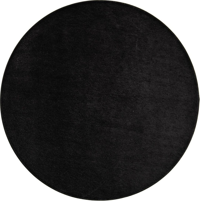 Satine Matte Rund 133 cm Svart - Vm Carpet