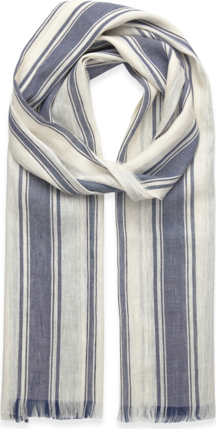 Striped Linen Scarf - Multi/patterned - ONE SIZE