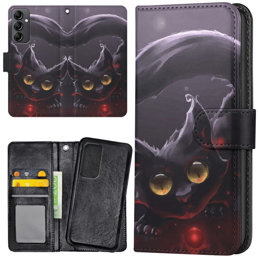 Samsung Galaxy S24 Plus - Lommebok Deksel Svart Katt