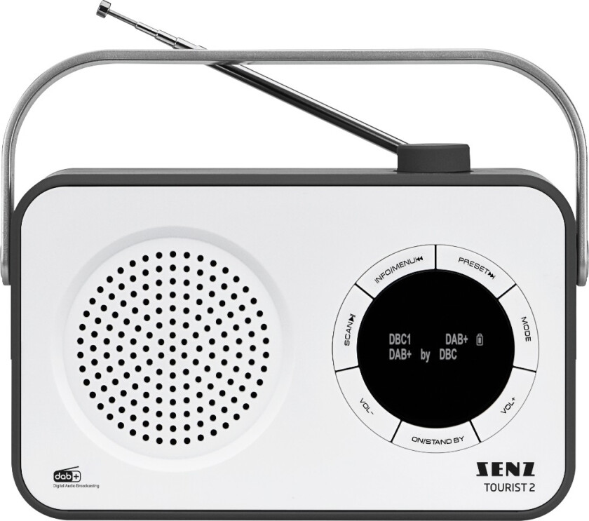 Tourist 2 radio FM/DAB+, hvit