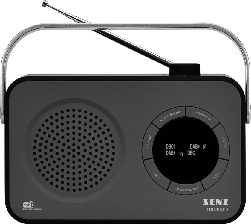 Tourist 2 radio FM/DAB+, svart