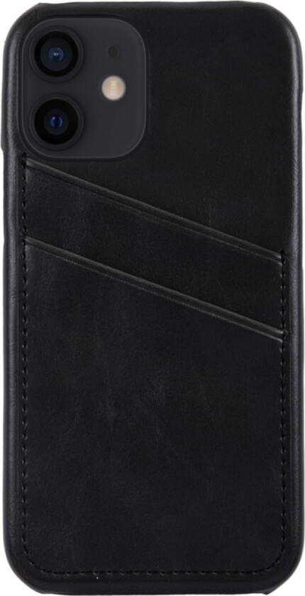 Bakdeksel Kortlomme iPhone 12 Mini, svart