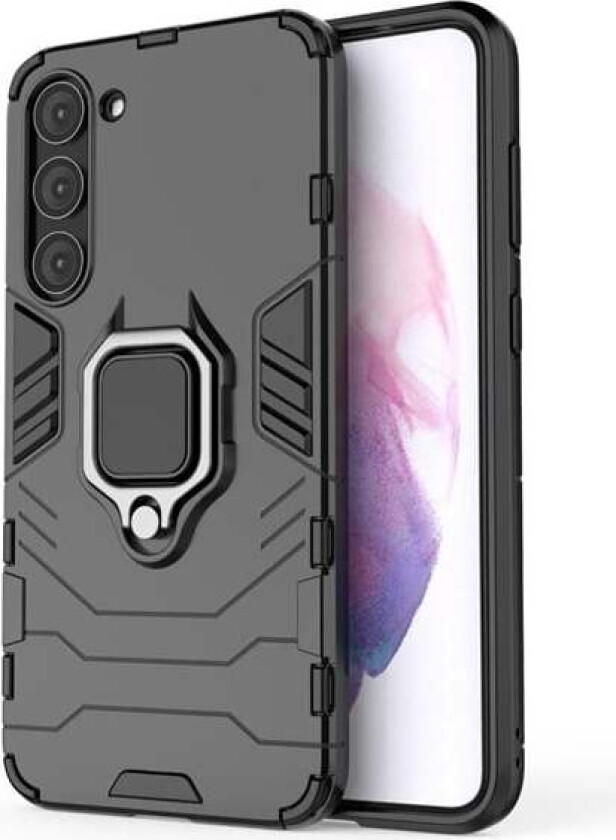 Ring Armor Case for Samsung Galaxy S23+ Armored Cover Magnetic Holder Ring Black