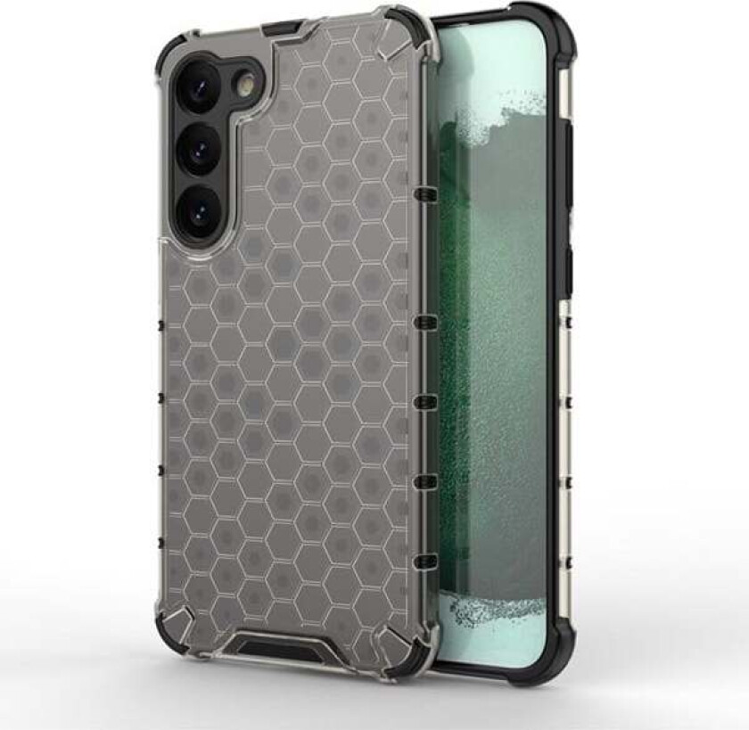 Honeycomb Case for Samsung Galaxy S23+ Armored Hybrid Cover Black