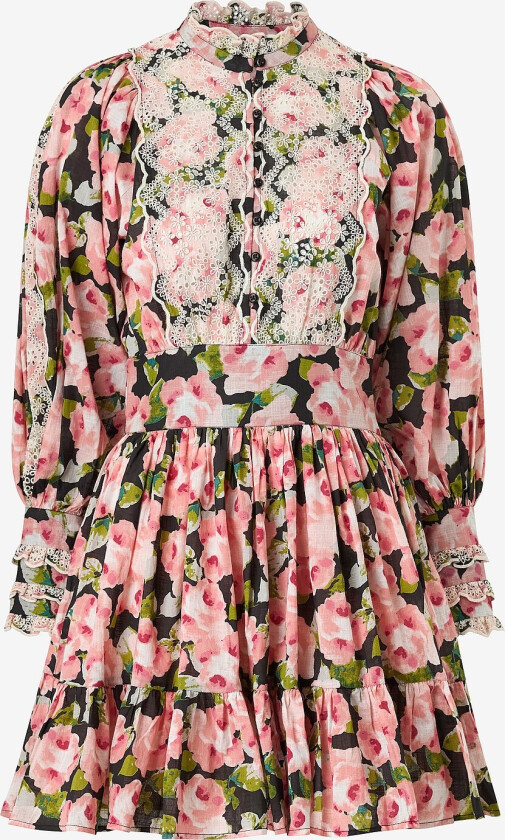 Kjole Cotton Slub Mini Dress - Svart