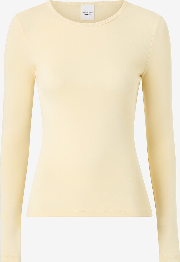 Topp Tight Fit Long Sleeve Top - Gul
