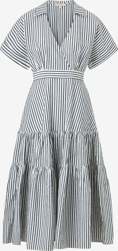 Maxikjole Seersucker V-neck Dress - Blå