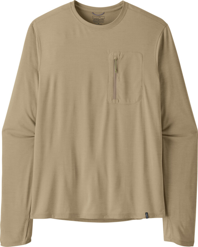 Men's Long Sleeved Capilene Cool Sun Shirt Seabird Grey - Light Seabird Grey X-dye