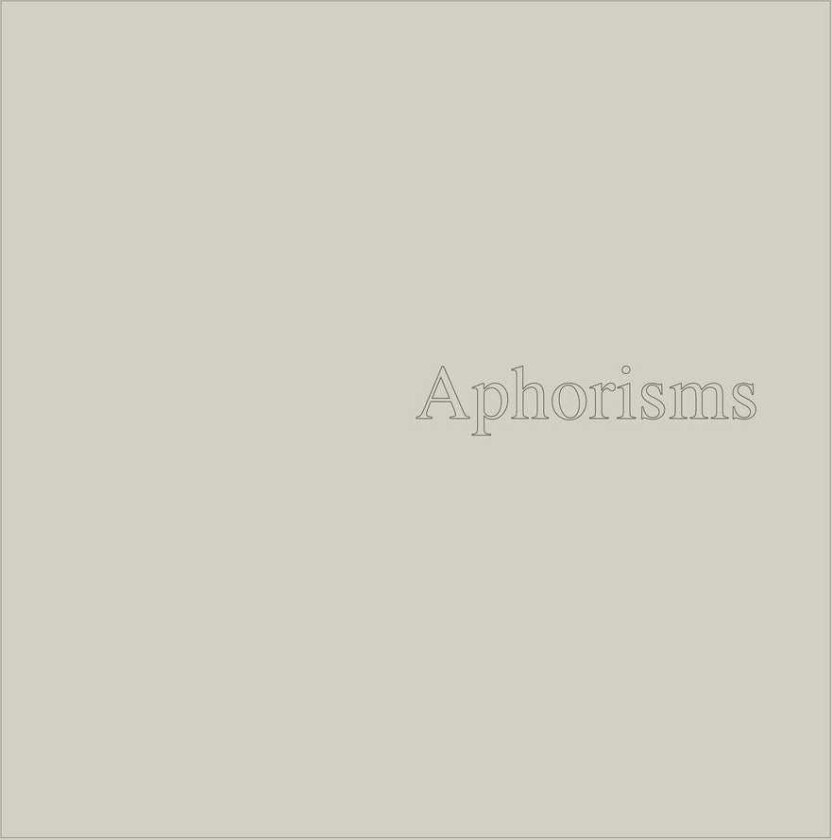 Graham Lambkin Aphorisms CD
