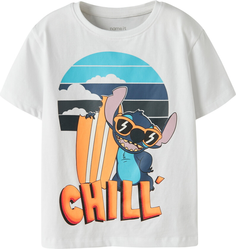 T-skjorte - NmmMamba - Stitch - Bright White - - 6 år (116) - T-skjorte