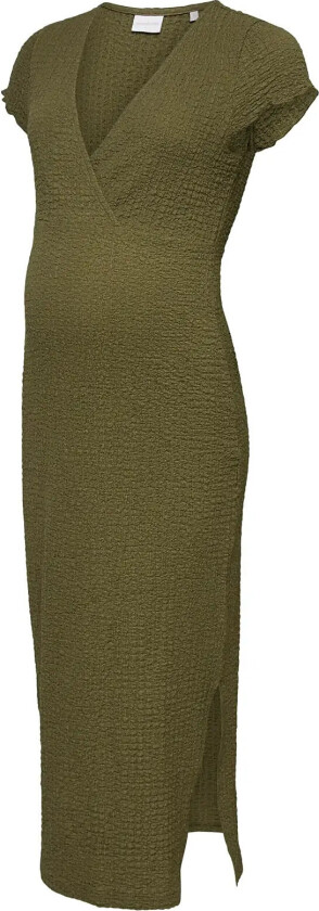 Mldonna Cap Tess Jrs Midi Dress 2F Noos - Khaki green - XL