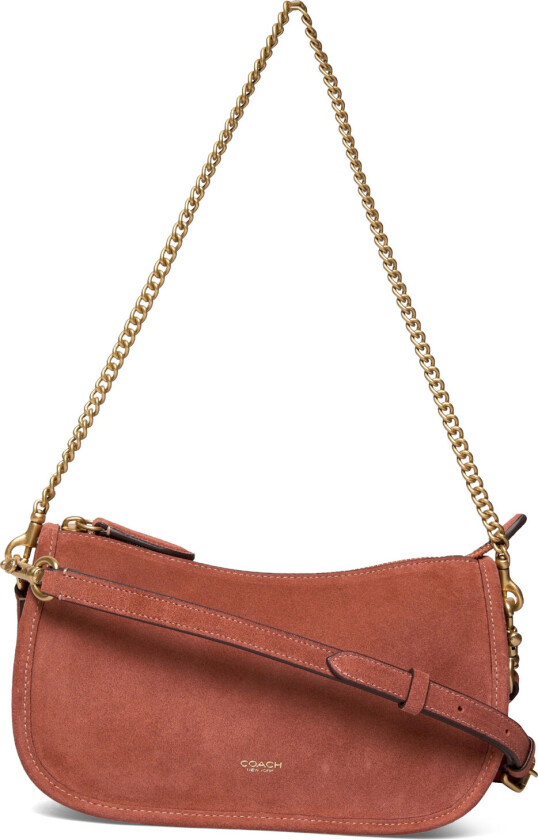 Suede Waverly Bag - Gold - ONE SIZE