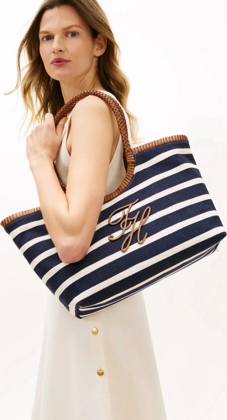 Th Elev Summer Tote Stripe - Navy - ONE SIZE
