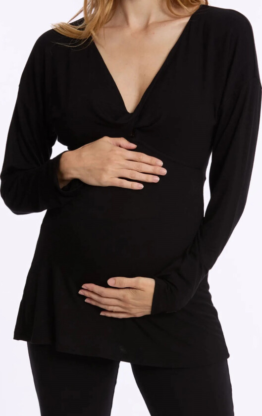 Maternity And Nursing Long Sleeves T-Shirt Louna - Black - S