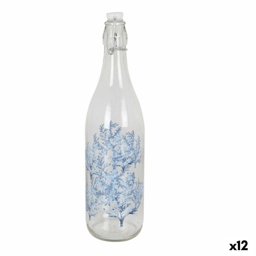 Glassflaske Decover Coral 1L (12 kvantitet)