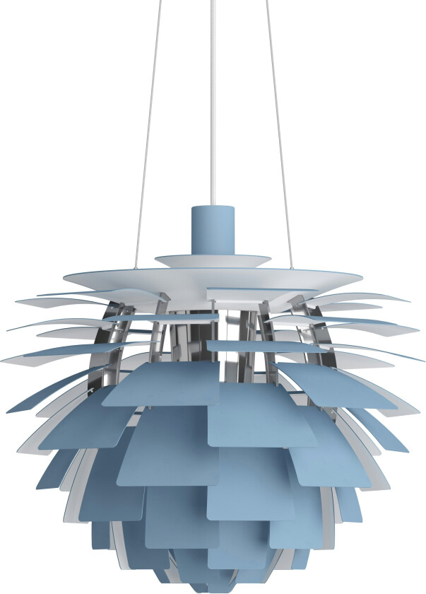 Bilde av PH Kongle taklampe Ø48 - dusty blue/krom