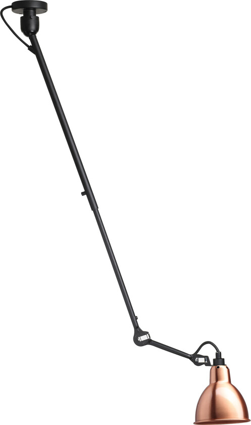 302 Taklampe Svart/Kobber