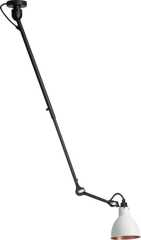 302 Taklampe Svart/Hvit/Kobber