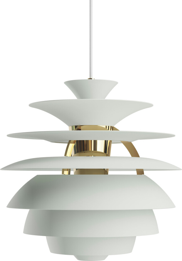 PH Snowball taklampe - dusty green/messing