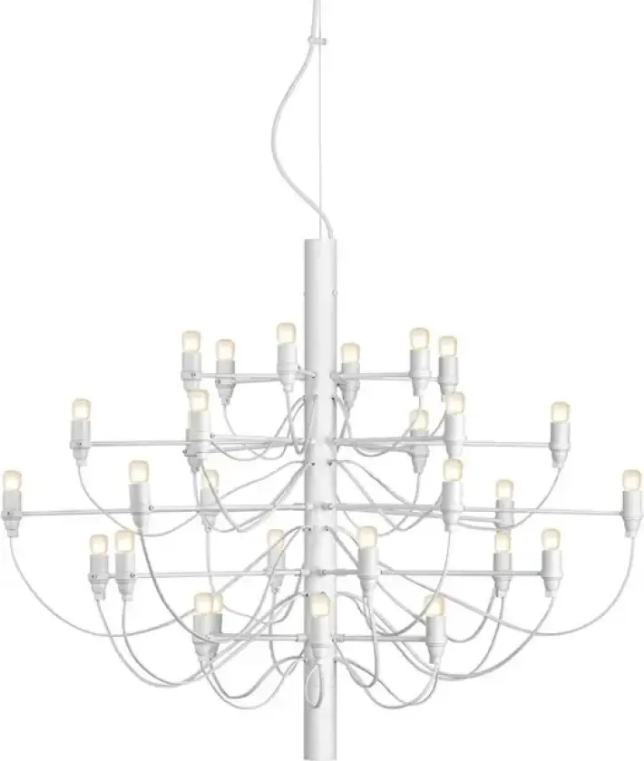 FLOS 2097/30 LED-lysekrone, frostet, hvit