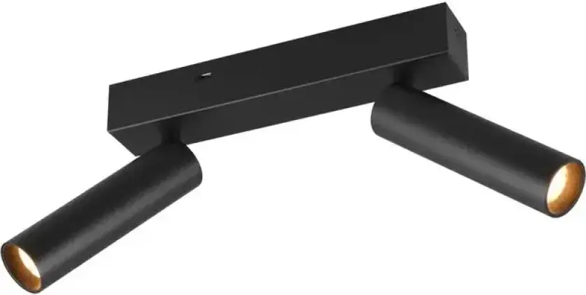 Ambala LED downlight, 2 lyskilder, svart, metall, CCT, dimbar