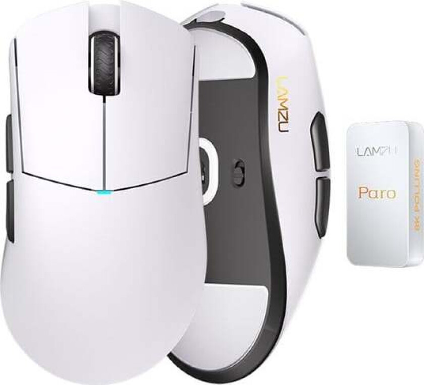 Paro - Polar White - Gaming mus - Optisk - 6 - Hvit