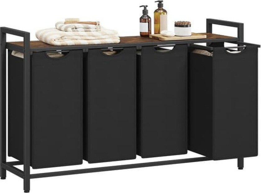 Skittentøyskurv, 115.6x33x72.5 cm, Brun og Svart