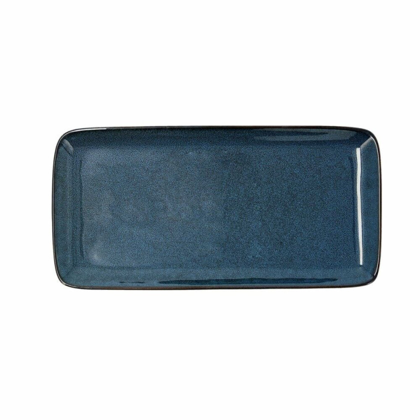 Serveringsfat Bidasoa Ikonic Ceramic Blue (28 x 14 cm) (Pakke 4x)