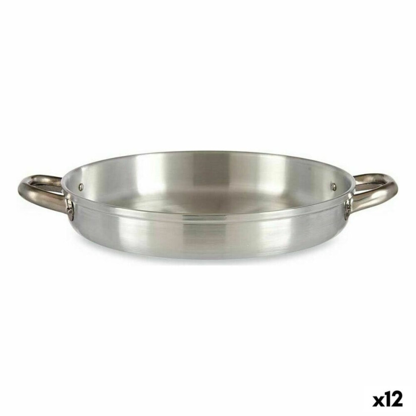 Stekepanne Sølvfarget aluminium 29 x 5 x 38 cm (12 kvantitet)