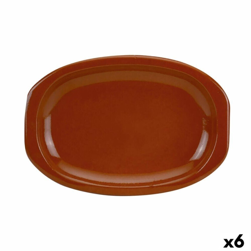 Serveringsfat Raimundo Barro Profesional Terracotta Brown 6 antall 36 x 25 cm