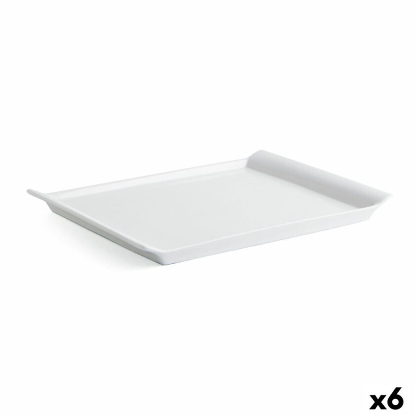 Serveringsfat Quid Gastro Fresh Ceramic White (31 x 23 cm) (6 enheter)