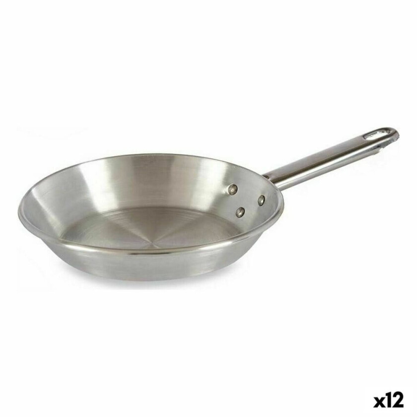 Stekepanne à 18 cm Sølv aluminium (12 kvantitet)