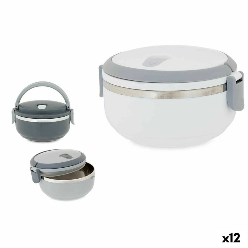 Rund matboks med lokk Plast 700 ml (12 kvantitet)