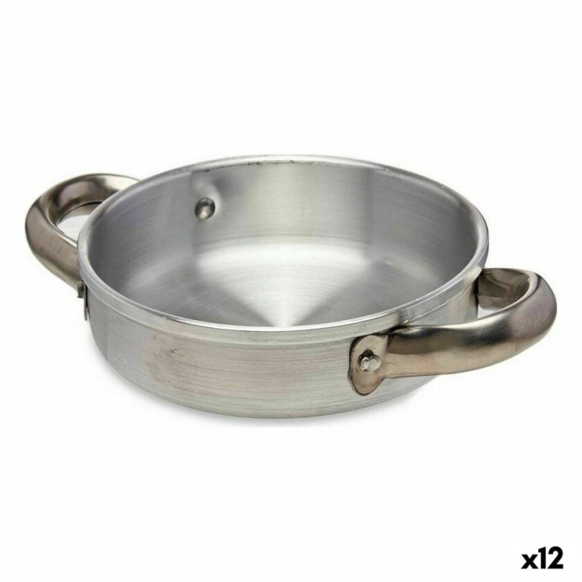 Stekepanne Sølvfarget aluminium 15 x 4 x 20 cm (12 kvantitet)