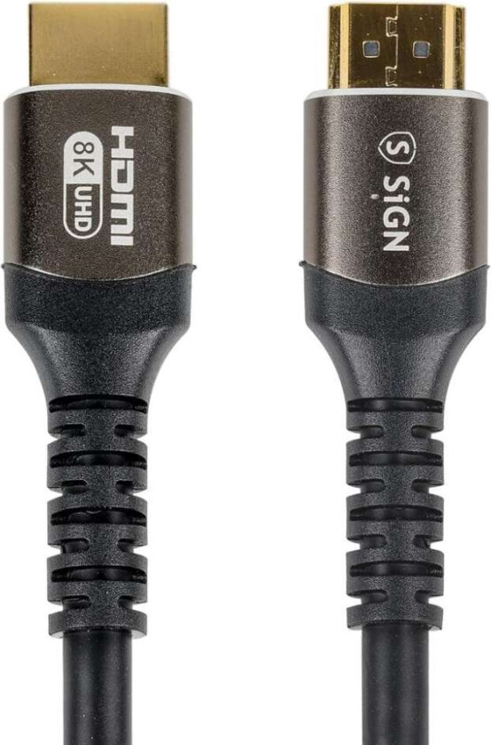 SiGN Premium HDMI 2.1 til HDMI 2.1 Kabel 8K, 1m - Svart