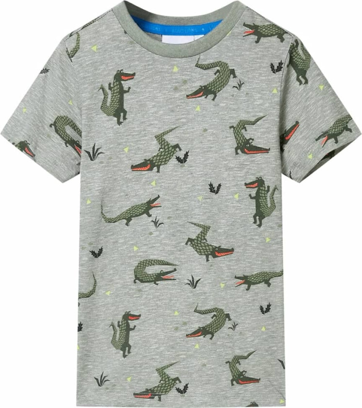 T-skjorte for barn lysekaki melert 140