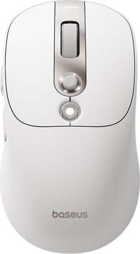 Editor Wireless Computer Mouse with 800mAh Battery and Battery Status Indicator - White - Mus - Hvit