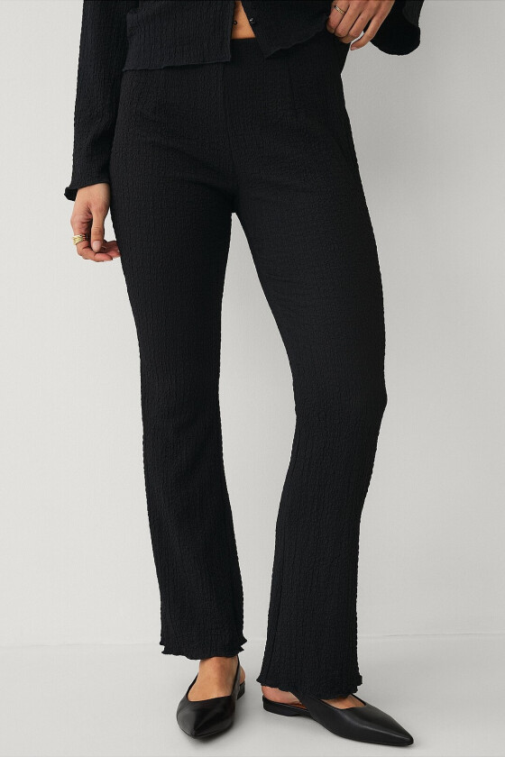 Mønstrete bukser - Svart