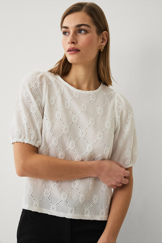 Topp med blomster - Gul