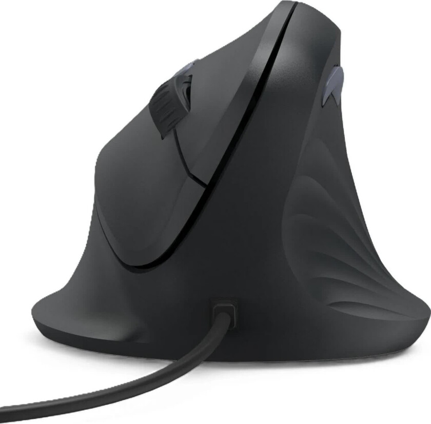 Hama ECM-500 Vertikal Ergonomisk Mus - 1800 DPI, 7 knapper, USB-A - Svart