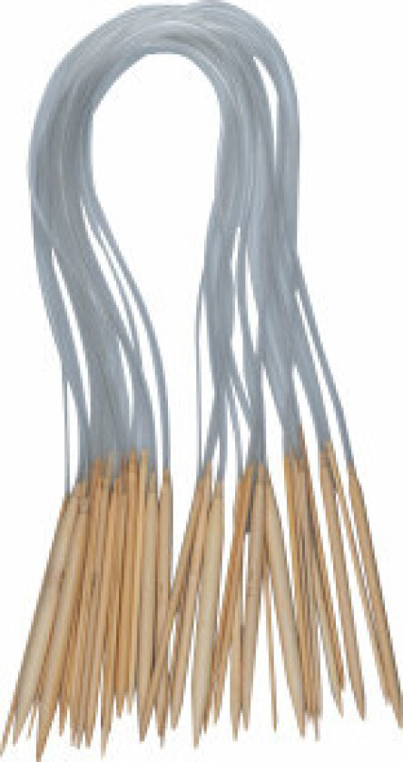 Bambus Rundpinnesett 80cm 2-10mm - 15 størrelser